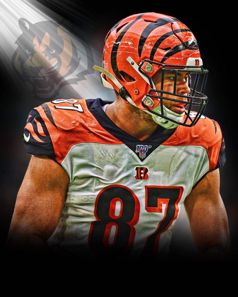 NFL Auction  Crucial Catch - Bengals C.J. Uzomah Game Used Jersey