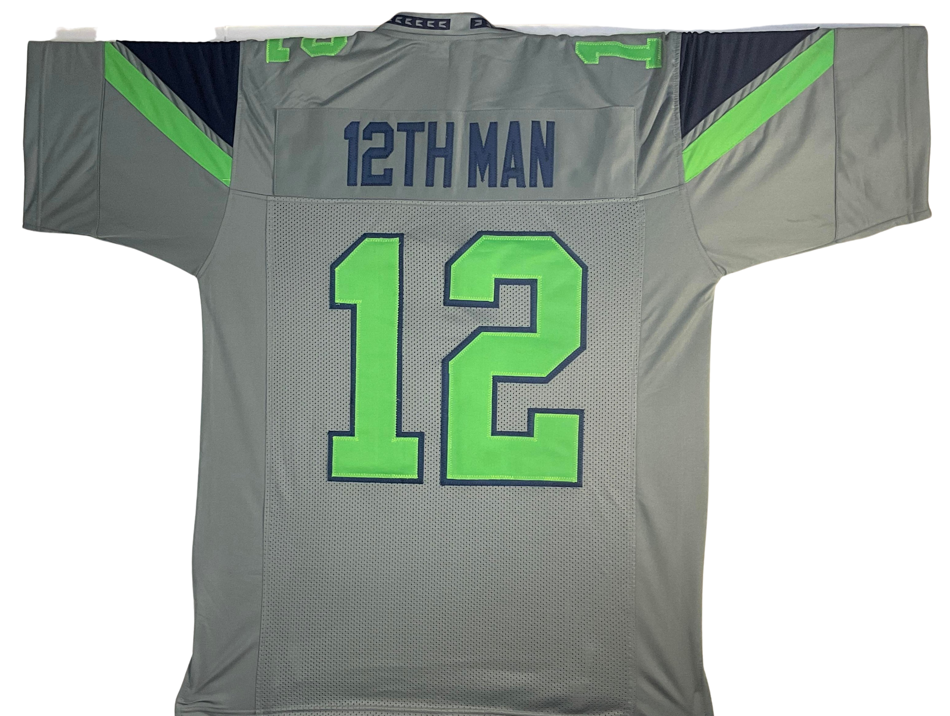 Seattle Seahawks Unsigned Custom Black Alternate 12th Man Jersey