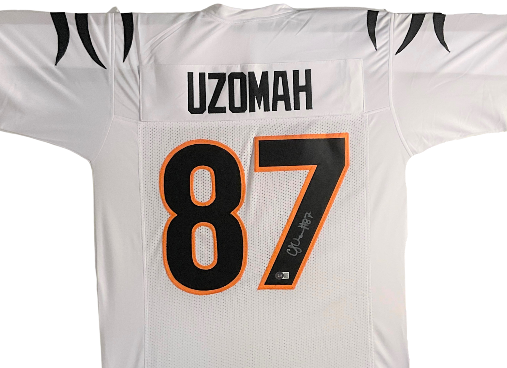 CJ Uzomah Signed White Custom Jersey Cincinnati Bengals