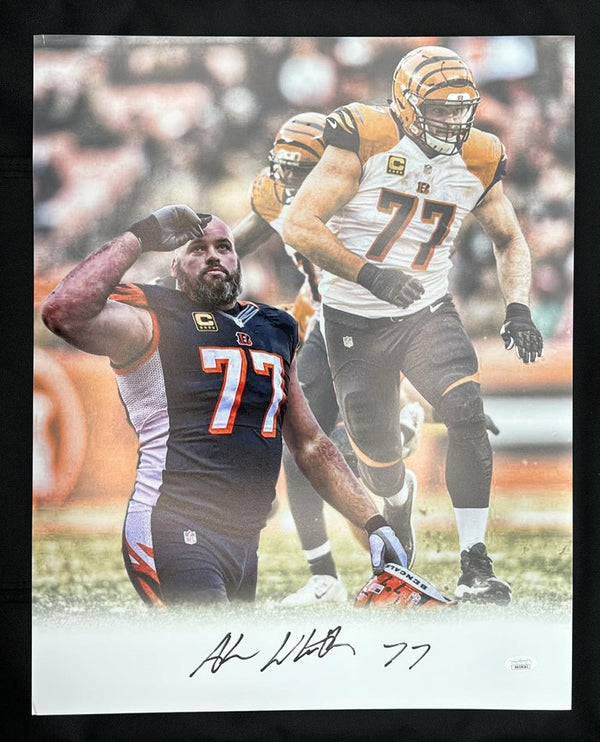 Andrew Whitworth Signed 16x20 Salute Photo Cincinnati Bengals