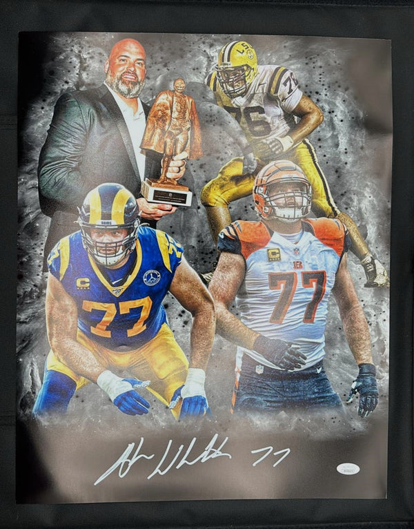 Andrew Whitworth Signed 16x21 Team Collage Photo Los Angeles Rams