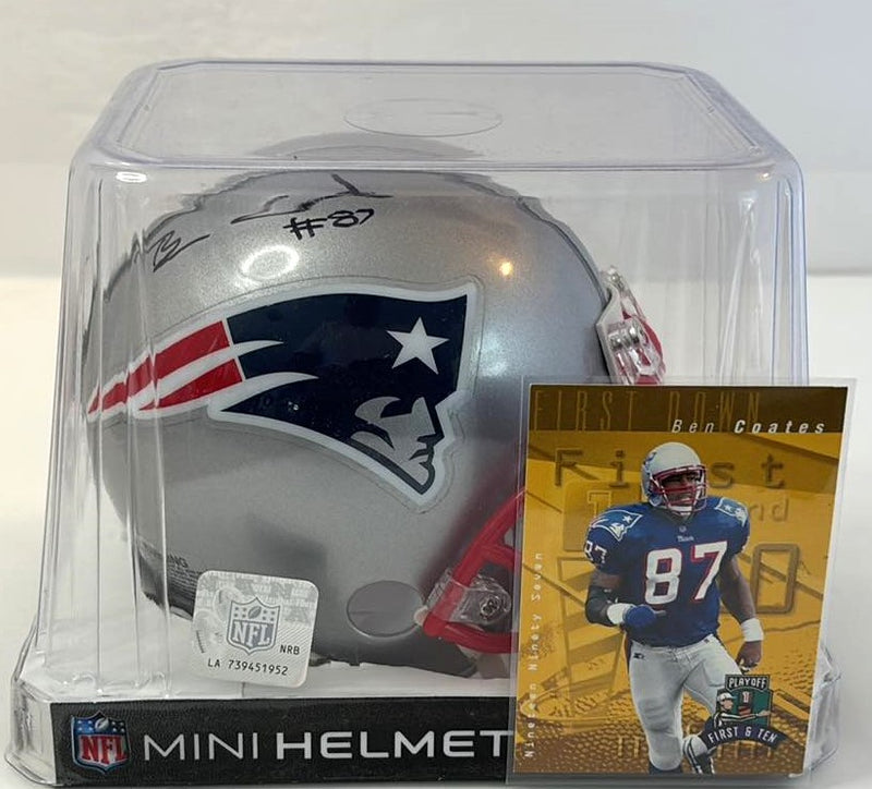 Ben Coates Signed Mini Helmet New England Patriots Tristar Certified