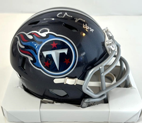 Chris Johnson Signed Speed Mini Helmet Tennessee Titans JSA Certified