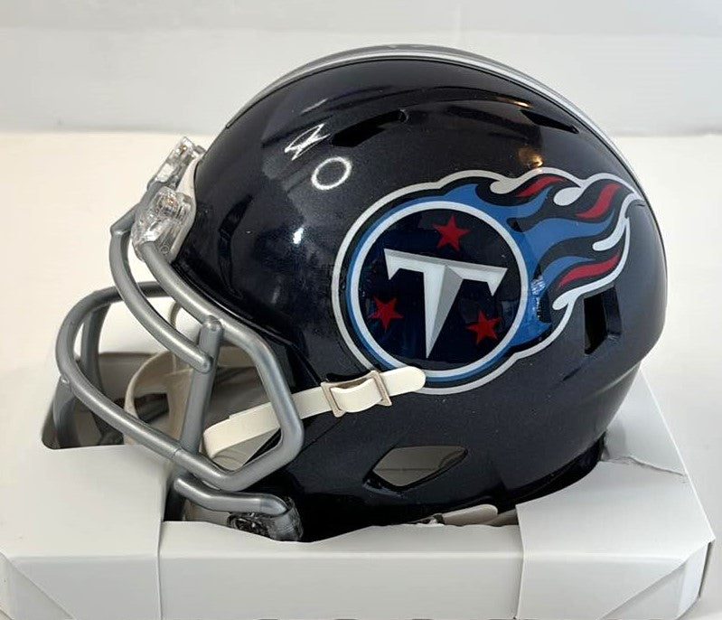 Chris Johnson Signed Speed Mini Helmet Tennessee Titans JSA Certified