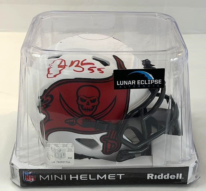 Derrick Brooks Signed Speed Lunar Mini Helmet Tampa Bay Buccaneers Beckett Cert