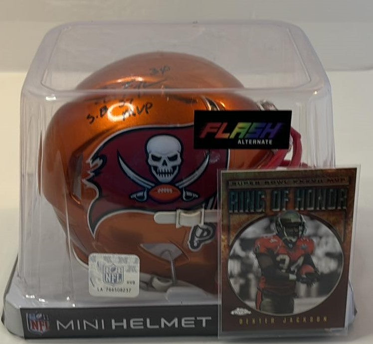 Dexter Jackson Signed Speed Flash Mini Helmet SB 37 MVP Script Tampa Bay Buccaneers Tristar Certified