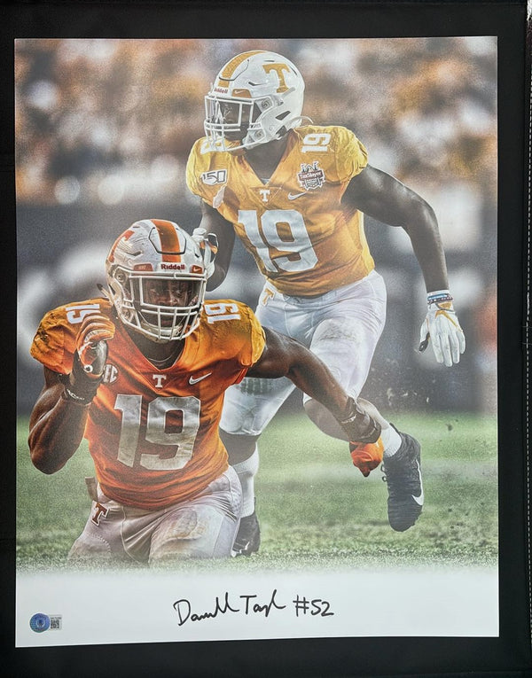 Darrell Taylor Signed 16x20 Action Photo Tennessee Volunteers