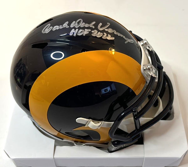 Dick Vermeil Signed Speed Mini Helmet HOF Script St Louis Rams Tristar Certified