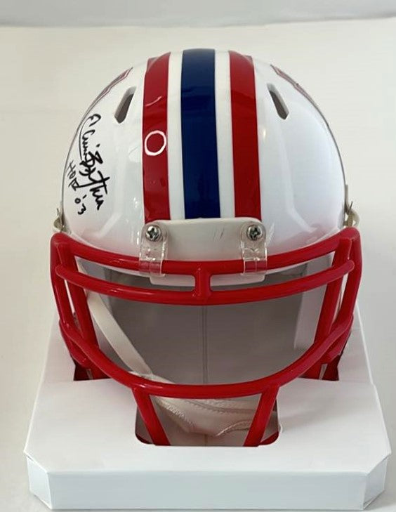 Elvin Bethea Signed Speed Mini Helmet HOF 03 Script Houston Oiler Tristar