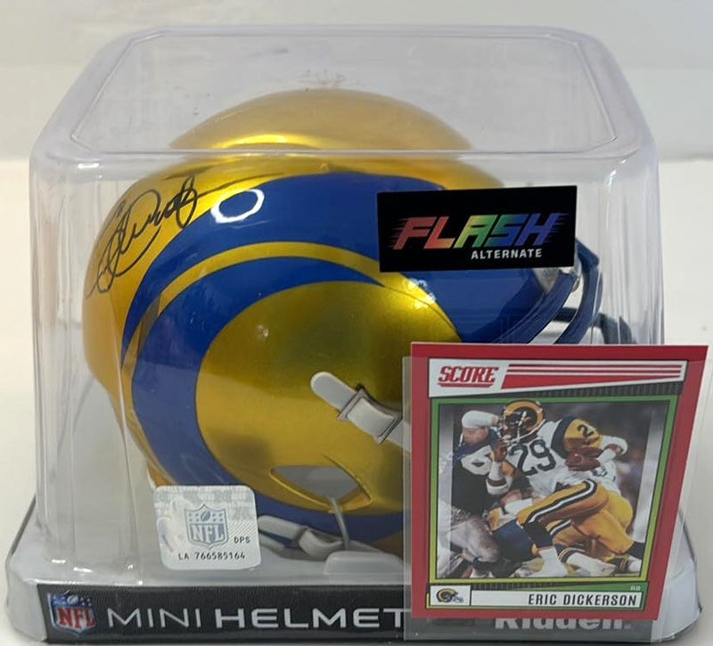 Eric Dickerson Signed Speed Flash Mini Helmet Los Angeles Rams Tristar Certified