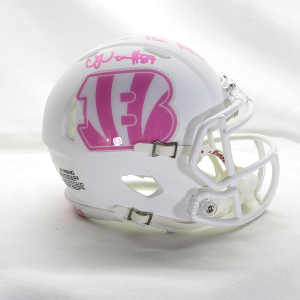 CJ Uzomah Signed Custom BCA Mini Helmet Cincinnati Bengals