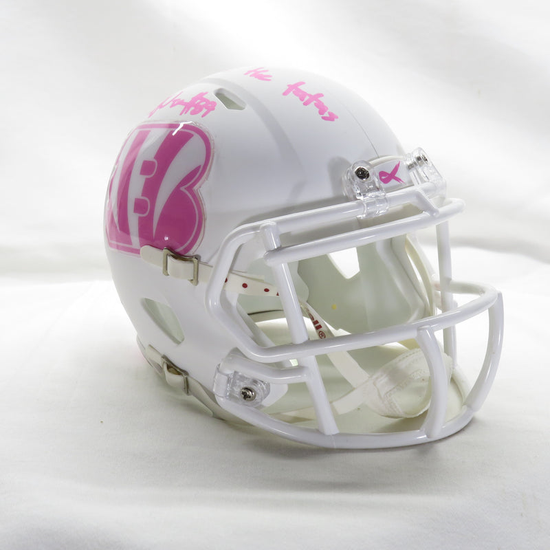 CJ Uzomah Signed Custom BCA Mini Helmet Cincinnati Bengals