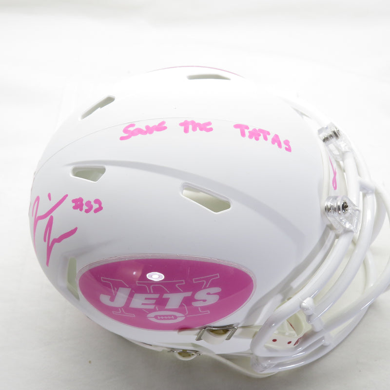 Jermaine Johnson Signed Custom BCA Mini New York Jets with Inscription