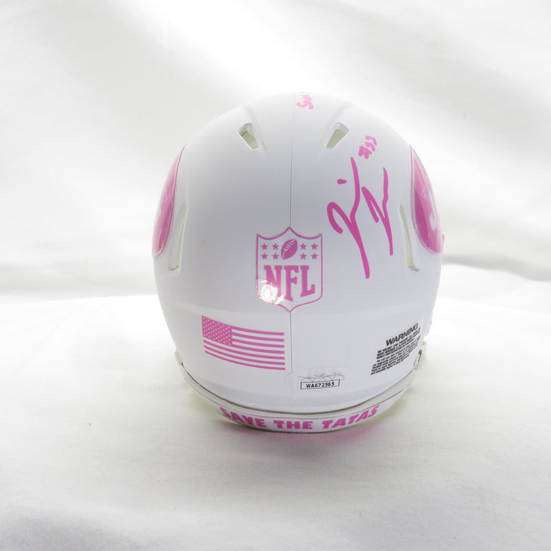 Jermaine Johnson Signed Custom BCA Mini New York Jets with Inscription