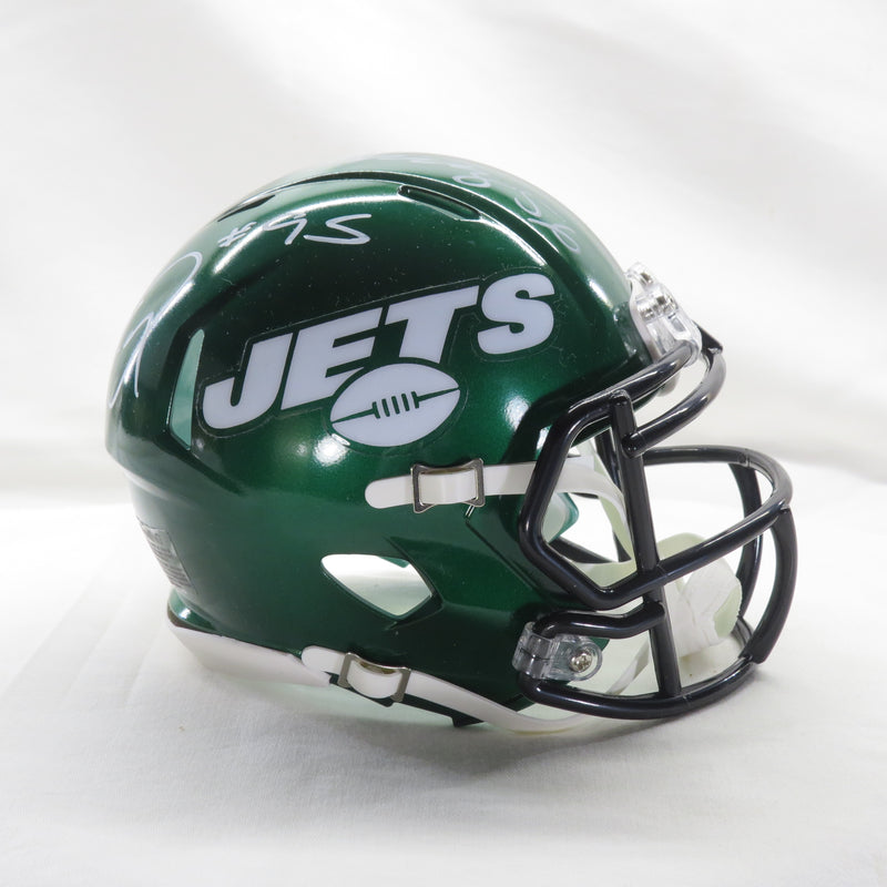 Quinnen Williams and Quincey Williams Signed Riddell Speed Mini New York Jets