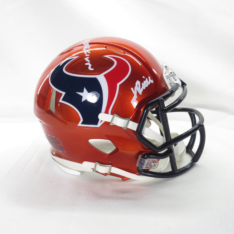 Jalen Pitre Signed Mini Helmet Alternate w Homegrown Houston Texans