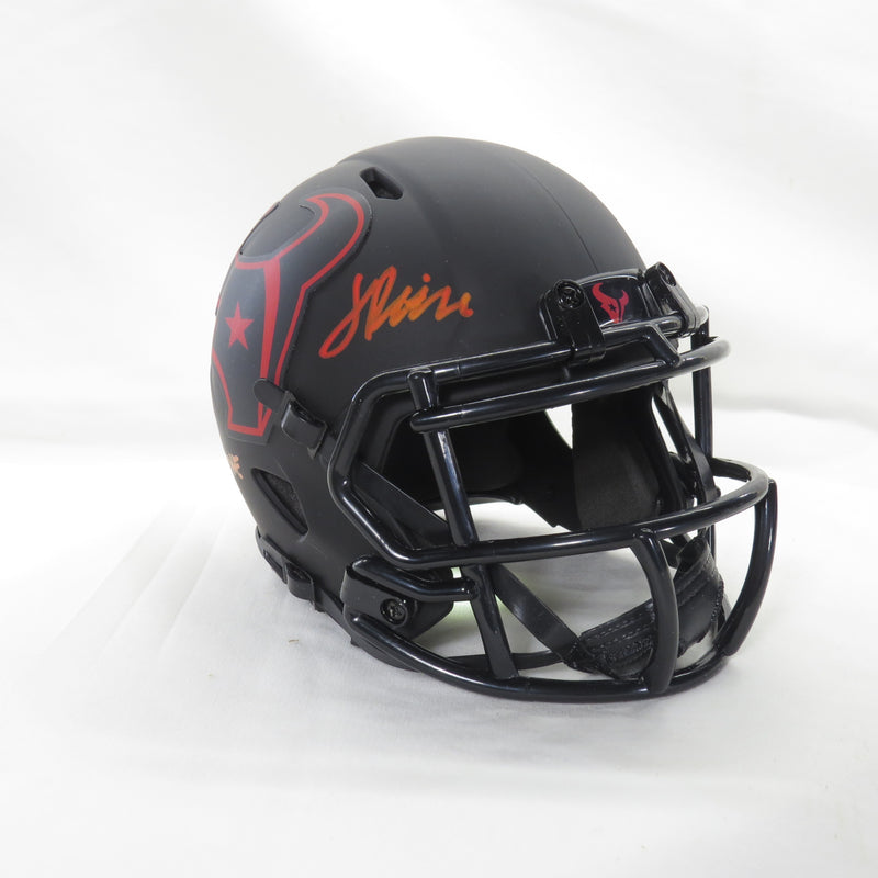 Jalen Pitre Signed Mini Helmet Eclipse w Be Someone Houston Texans