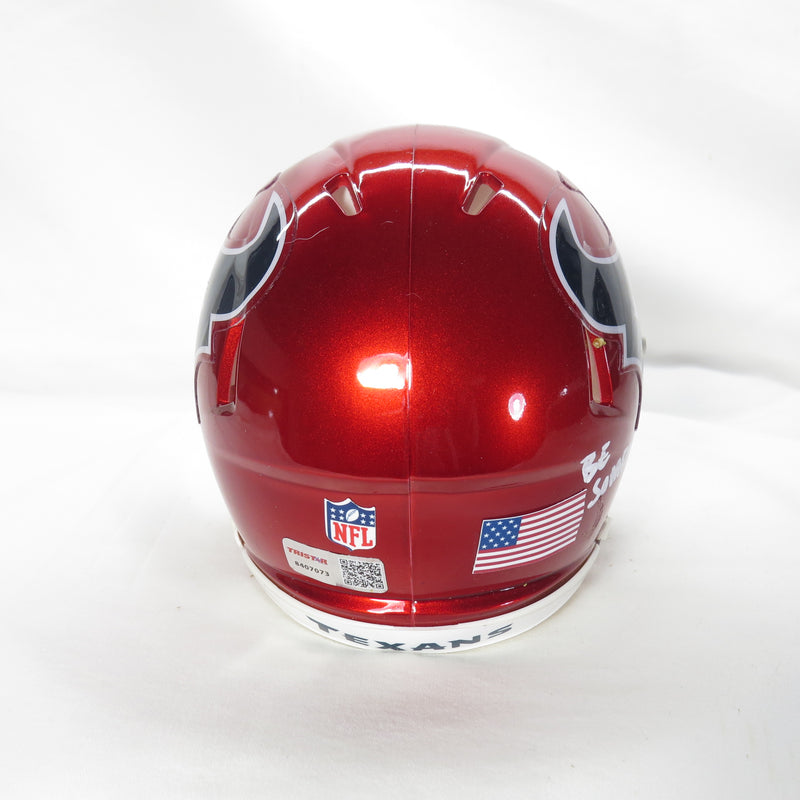 Jalen Pitre Signed Mini Helmet Flash w Be Someone Houston Texans