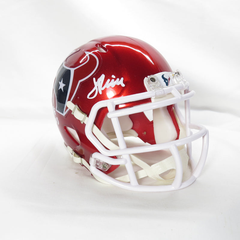 Jalen Pitre Signed Mini Helmet Flash w We Are Texans Houston Texans