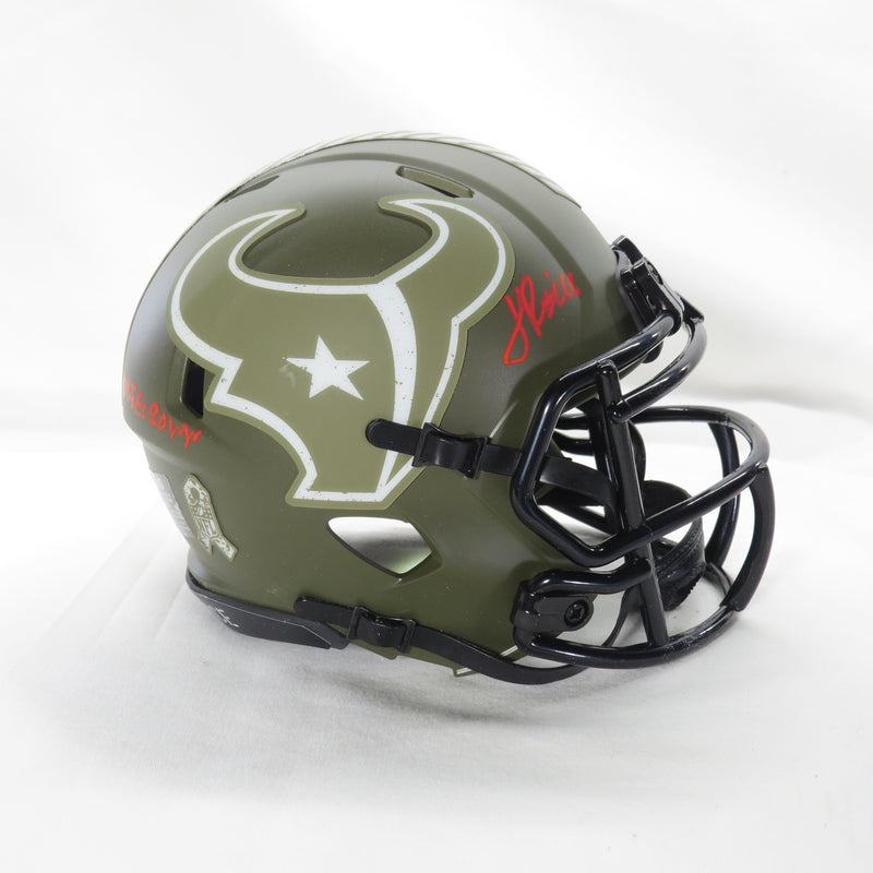 Jalen Pitre Signed Mini Helmet STS w Homegrown Houston Texans