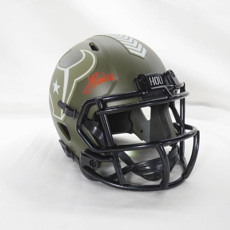 Jalen Pitre Signed Mini Helmet STS w Homegrown Houston Texans