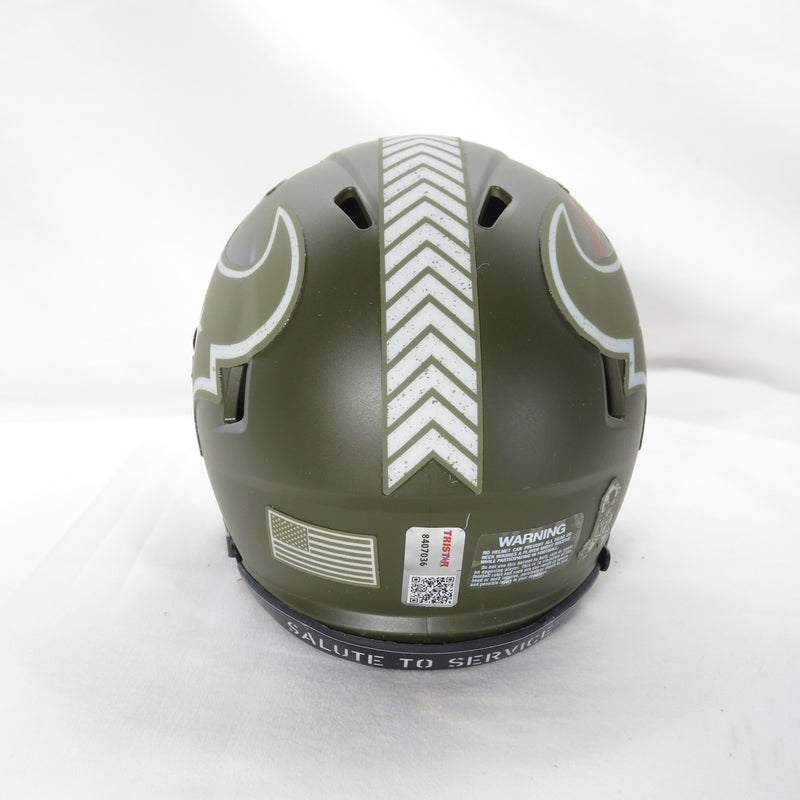 Jalen Pitre Signed Mini Helmet STS w Support Our Troops Houston Texans