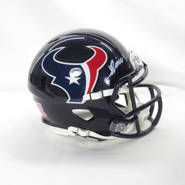 Jalen Pitre Signed Mini Helmet Speed Houston Texans