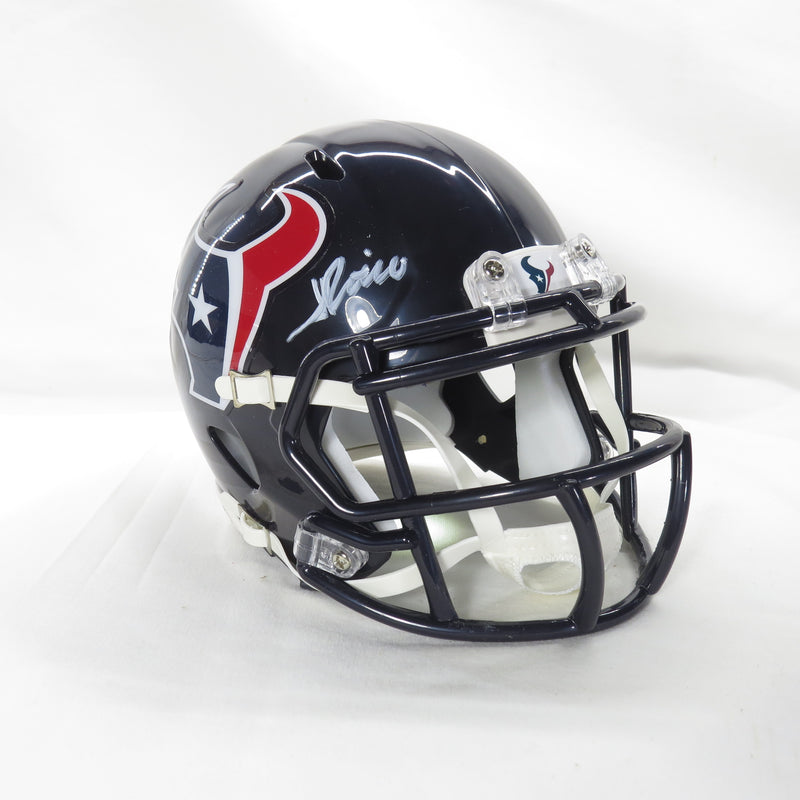 Jalen Pitre Signed Mini Helmet Speed Houston Texans