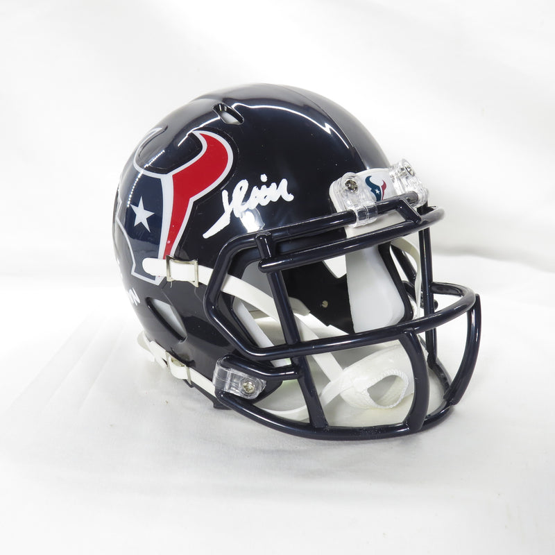 Jalen Pitre Signed Mini Helmet Speed w Homegrown Houston Texans