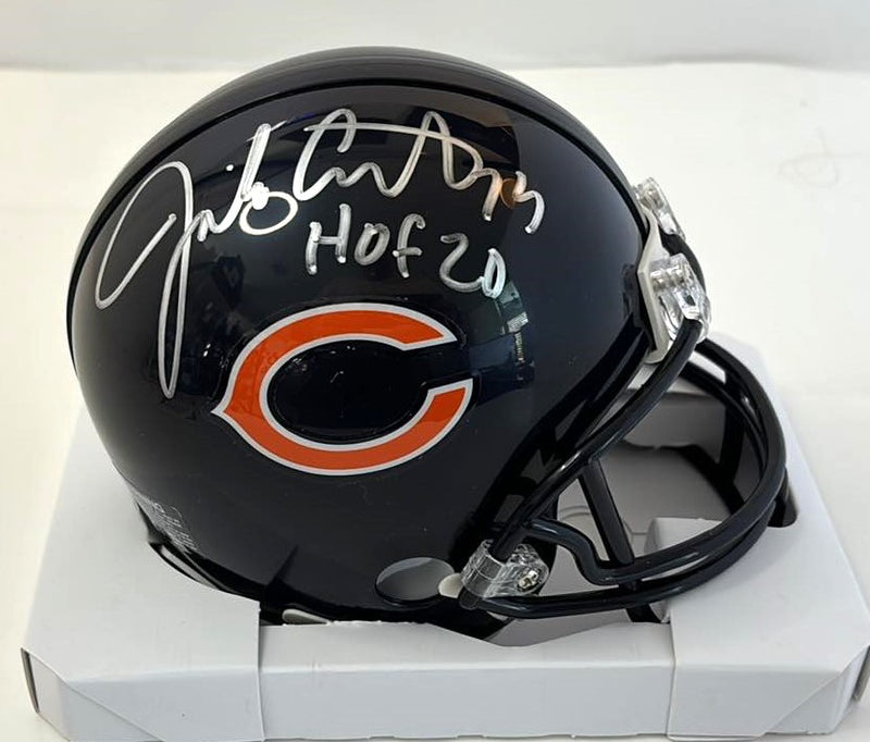 Jim Covert Signed Mini Helmet HOF 20 Script Chicago Bears Tristar Certified