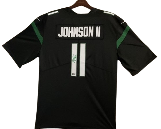 Jermaine Johnson Signed Custom Black Jersey New York Jets Beckett Certified