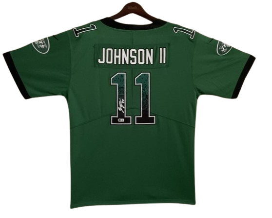 Jermaine Johnson Signed Custom Green Street Jersey New York Jets Beckett Cert