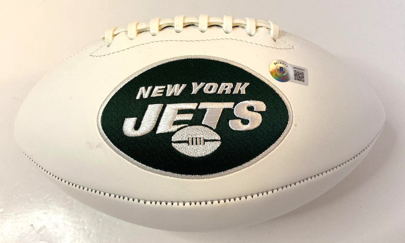 Jermaine Johnson Signed Football White Panel Football w "1st Rd Pick" New York Jets