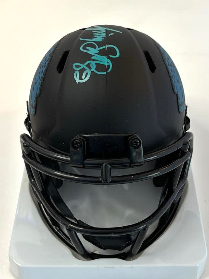 Jimmy Smith Signed Speed Eclipse Mini Helmet Jacksonville Jaguars PSA Certified