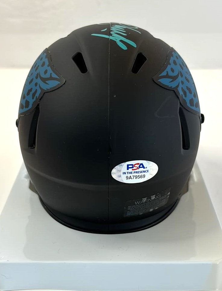 Jimmy Smith Signed Speed Eclipse Mini Helmet Jacksonville Jaguars PSA Certified