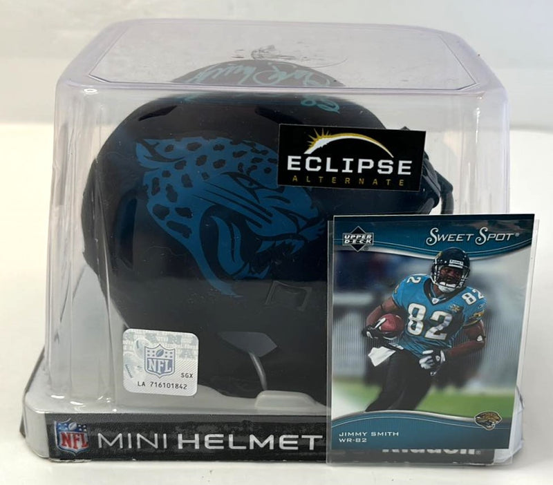 Jimmy Smith Signed Speed Eclipse Mini Helmet Jacksonville Jaguars PSA Certified