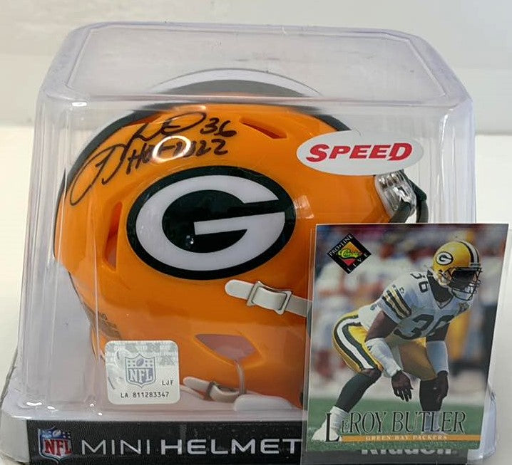 Leroy Butler Signed Speed Mini Helmet Green Bay Packers Tristar Certified