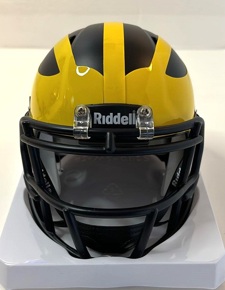 Luke Schoonmaker Signed Speed Mini Helmet Michigan Wolverines Beckett Certified