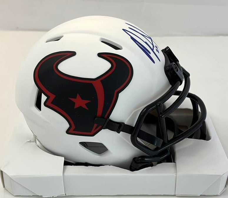 Mark Ingram Signed Speed Lunar Mini Helmet Houston Texans JSA Certified