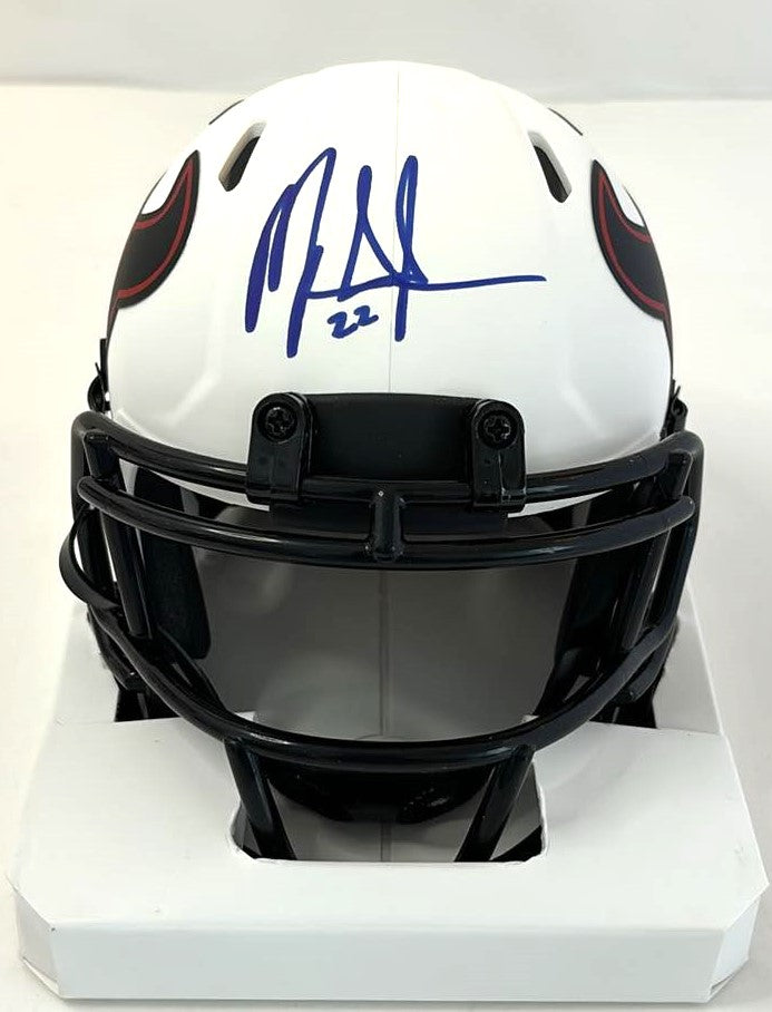 Mark Ingram Signed Speed Lunar Mini Helmet Houston Texans JSA Certified