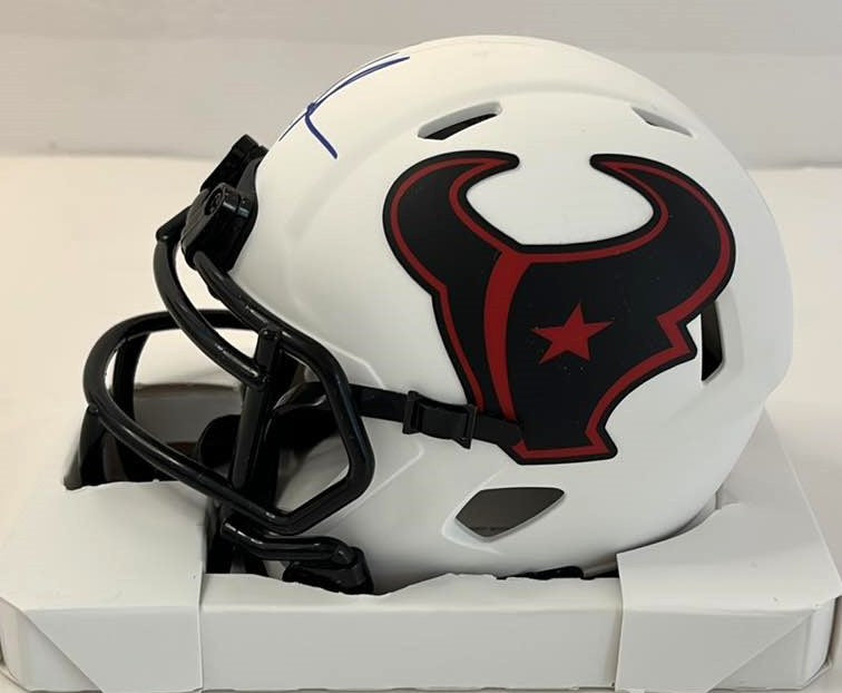 Mark Ingram Signed Speed Lunar Mini Helmet Houston Texans JSA Certified