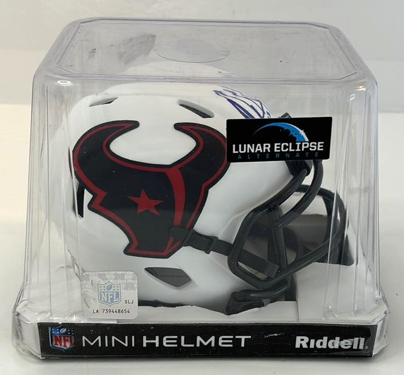 Mark Ingram Signed Speed Lunar Mini Helmet Houston Texans JSA Certified