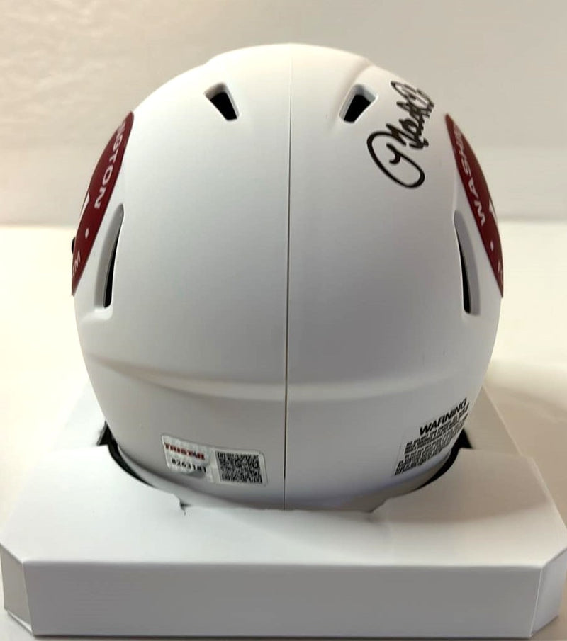 Mark Mosley Signed Lunar Mini Helmet 82 NFL MVP Script WFT Tristar Certified