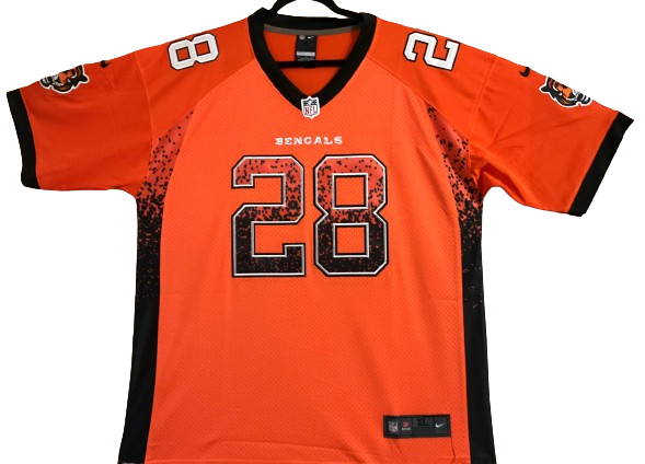 Joe Mixon Unsigned Custom Orange And Black Jersey Cincinnati Bengals