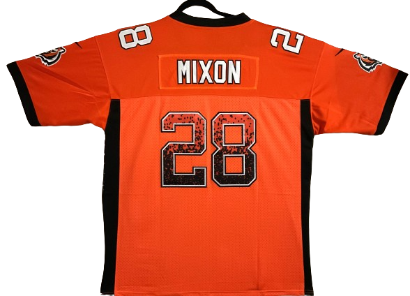 Joe Mixon Unsigned Custom Orange And Black Jersey Cincinnati Bengals