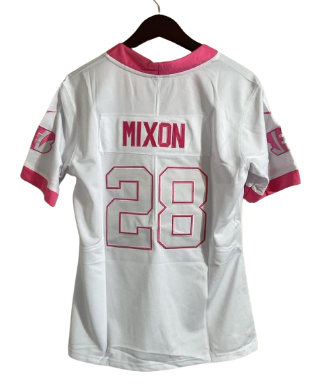 Joe Mixon Unsigned Custom Breast Cancer Awareness Woman's Jersey  Bengals