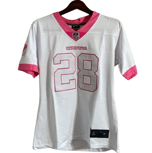 Joe Mixon Unsigned Custom Breast Cancer Awareness Woman's Jersey  Bengals