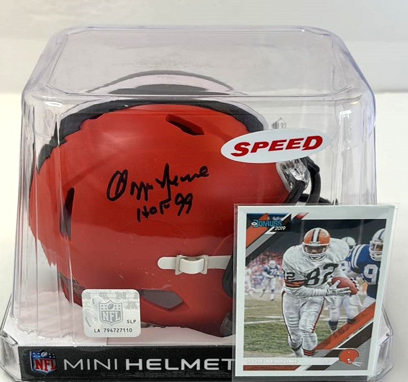 Ozzie Newsome Signed Speed Mini Helmet HOF 99 Script Cleveland Browns Tristar