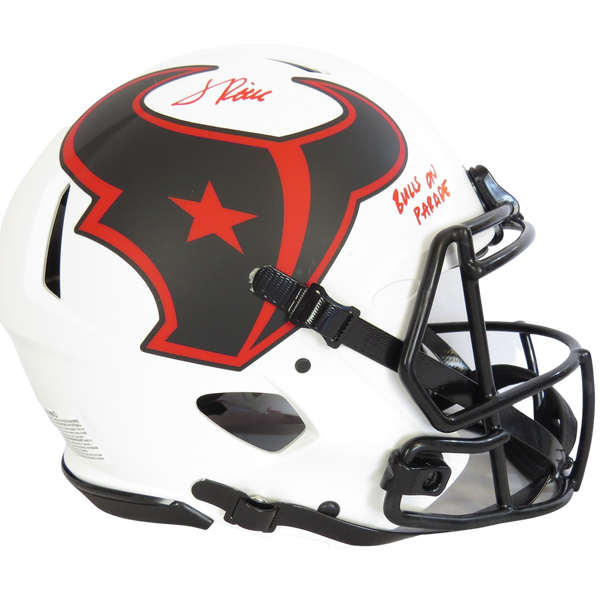 Jalen Pitre Signed Mini Helmet Lunar Rookie w Bulls On Parade Houston Texans