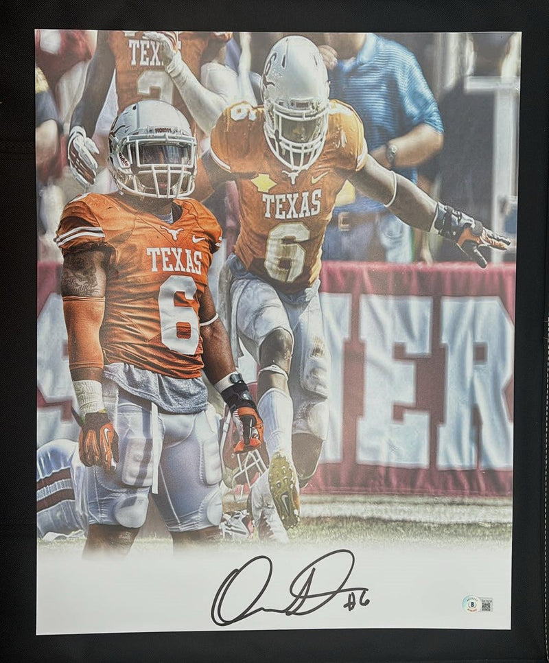 Quandre Diggs Signed 16x20 Action Photo Texas Longhorns